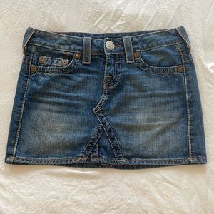 True Religion 26 denim mini skirt